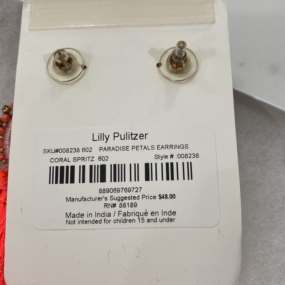 NWT Lilly Pulitzer Paradise Petals Earrings - Picture 5 of 5